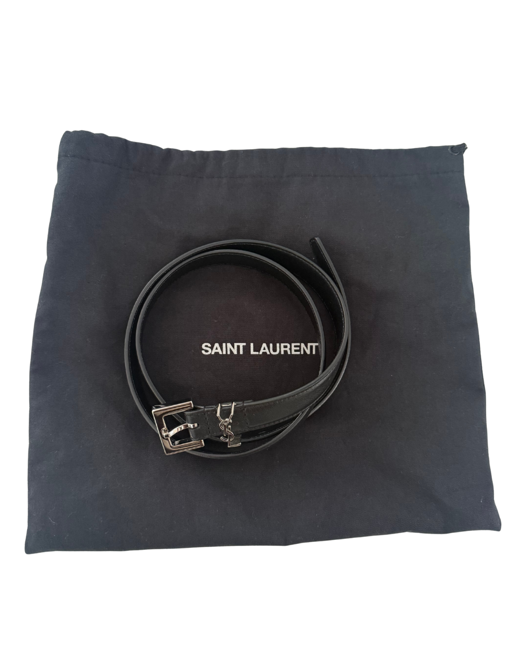 Saint Laurent Monogram Leather Belt