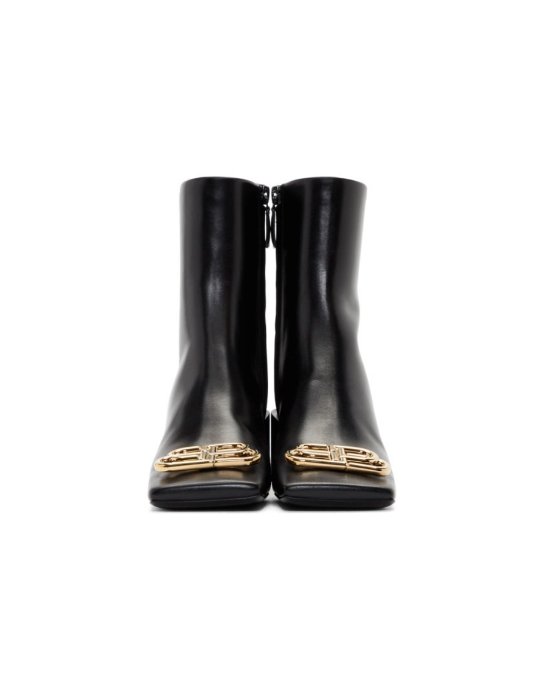 Balenciaga Black BB Square-Toe Ankle Boots 41