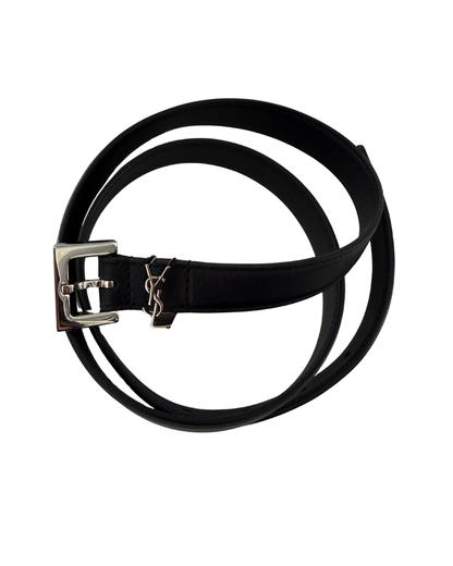 Saint Laurent Monogram Leather Belt