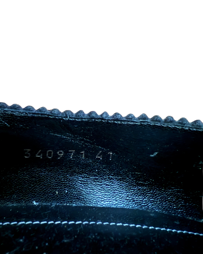 Vintage Balenciaga Black Leather Peep-Toe Wedge Sandals 41