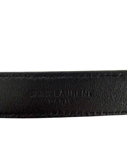 Saint Laurent Monogram Leather Belt